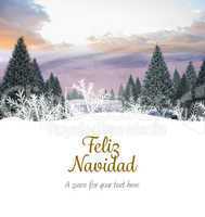 Composite image of feliz navidad