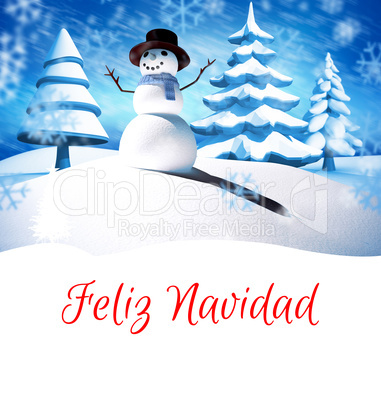 Composite image of feliz navidad