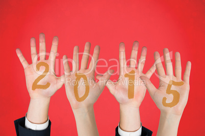 Composite image of business peoples hands