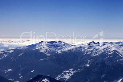 View from ski resort in morning