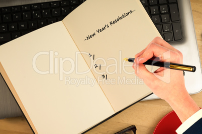 Composite image of new years resolutions Composite image of new years resolutions