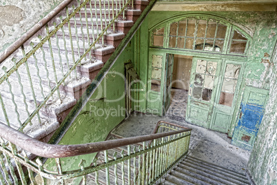 Treppenhaus in den Beelitzer Heilstätten,Beelitz,Brandenburg,De