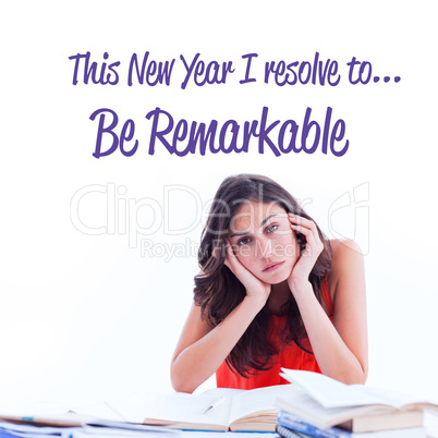 Composite image of in this new year i resolve to