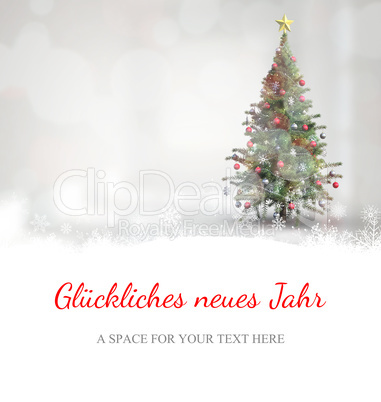 Composite image of  christmas greeting in german
