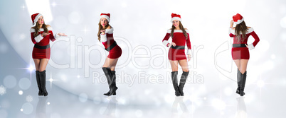 Composite image of different festive blondes
