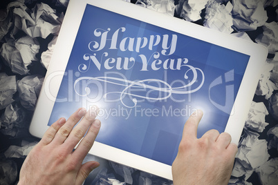 Composite image of elegant happy new year