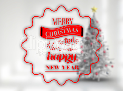 Composite image of  logo wishing a merry christmas