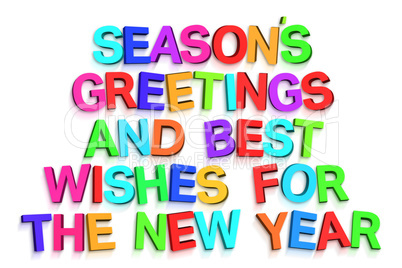 New year greeting in colourful letters