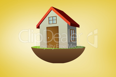 Composite image of 3d house