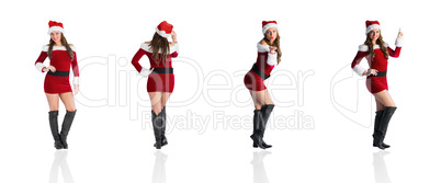 Composite image of different festive blondes