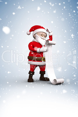 Composite image of cartoon santa