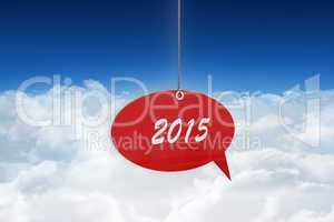 Composite image of 2015 speech bubble tag