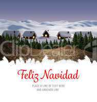 Composite image of feliz navidad