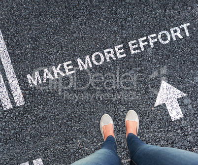 Composite image of casually dressed womans feet