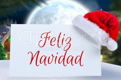 Composite image of feliz navidad