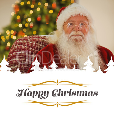 Composite image of portrait of santa claus with his glasses Composite image of portrait of santa claus with his glasses