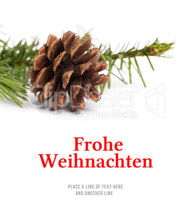 Composite image of christmas greeting in german