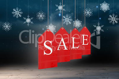 Composite image of red sale tags