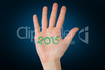 Composite image of hand with fingers spread out