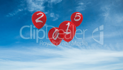 Composite image of 2015 balloons Composite image of 2015 balloons