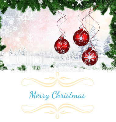 Composite image of Composite image of christmas card