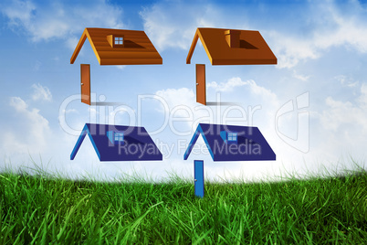 Composite image of house structures