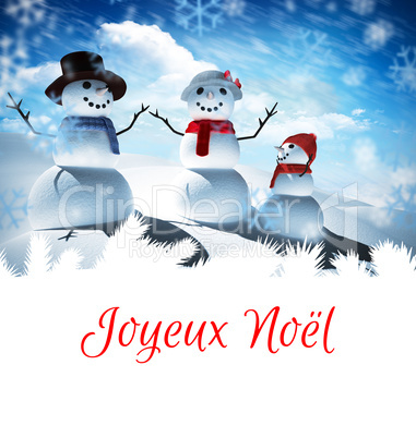 Composite image of joyeux noel