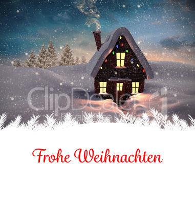 Composite image of  christmas greeting in german