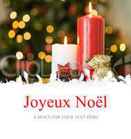 Composite image of joyeux noel