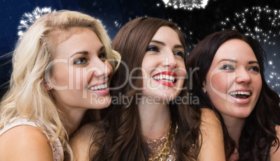 Composite image of pretty friends