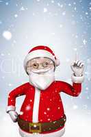 Composite image of cartoon santa