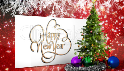 Composite image of happy new year