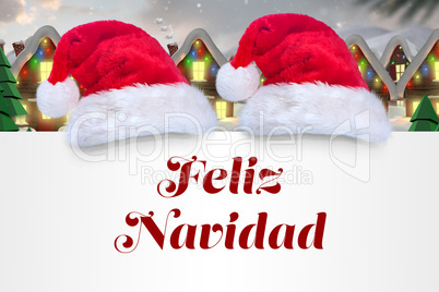 Composite image of feliz navidad