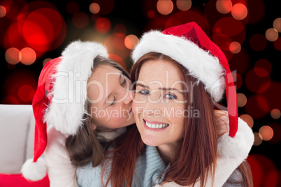 Composite image of mother and daughter