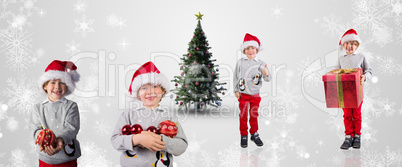 Composite image of different festive boys