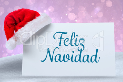 Composite image of feliz navidad