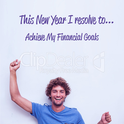Composite image of in this new year i resolve to