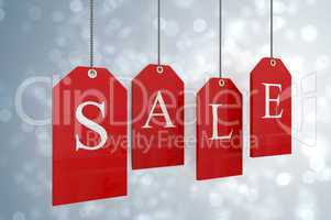 Composite image of red sale tags