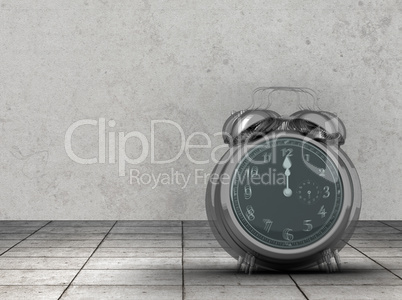 Composite image of alarm clock counting down to twelve