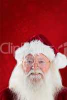 Composite image of santa smiles in the camera