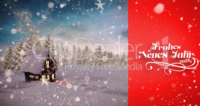 Composite image of snow falling Composite image of snow falling