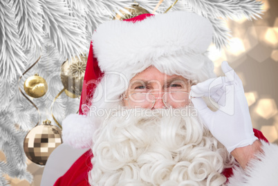 Composite image of santa