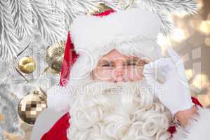 Composite image of santa