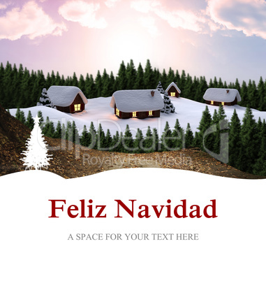 Composite image of feliz navidad