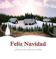 Composite image of feliz navidad