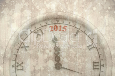 Composite image of clock counting to midnight