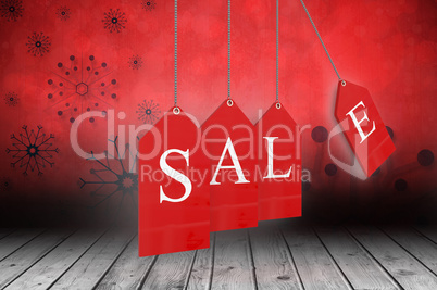 Composite image of red sale tags