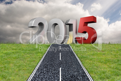 Composite image of road