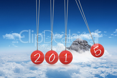 Composite image of 2015 newtons cradle