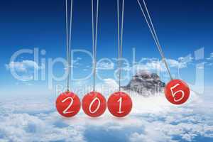 Composite image of 2015 newtons cradle